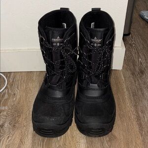 Staheekum Men’s Insulated Snow Boots – Black, Size 12